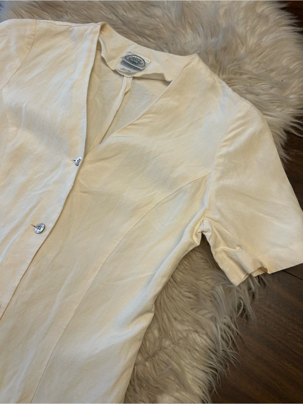 LAURA ASHLEY Vintage Silk Linen Blend Dress - Picture 3 of 11